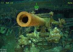 Wreckage from the USS Lexington (CV-2) Located in the Coral Sea 76 Years after Sinking During World War II