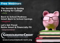 Consolidated Credit Announces Three Free Webinars That Focus on Helping Consumers Save