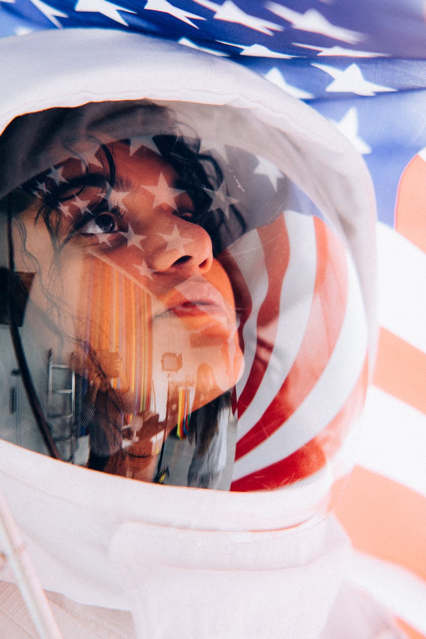 woman in a space suit