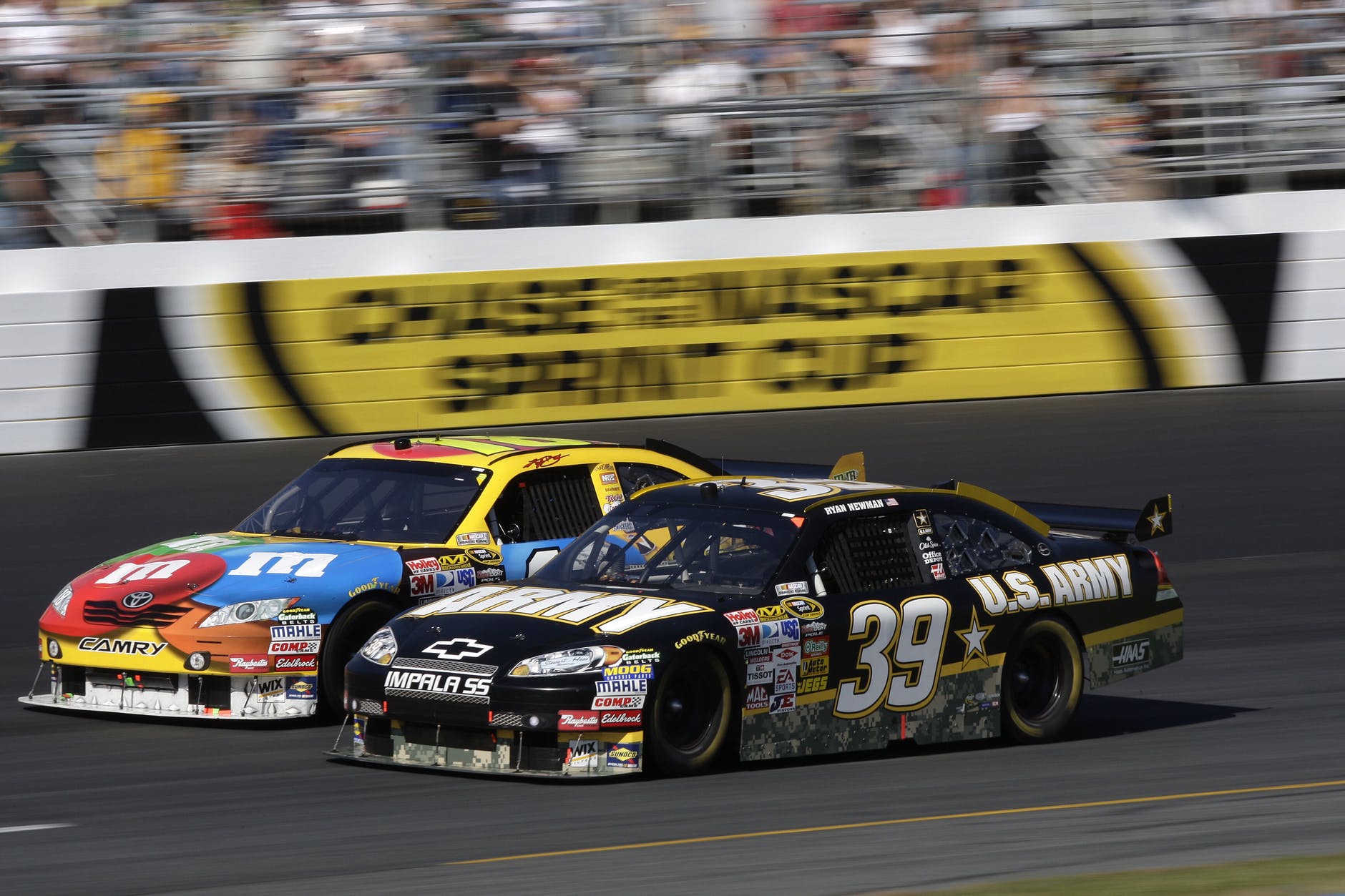 black and white nascar car
