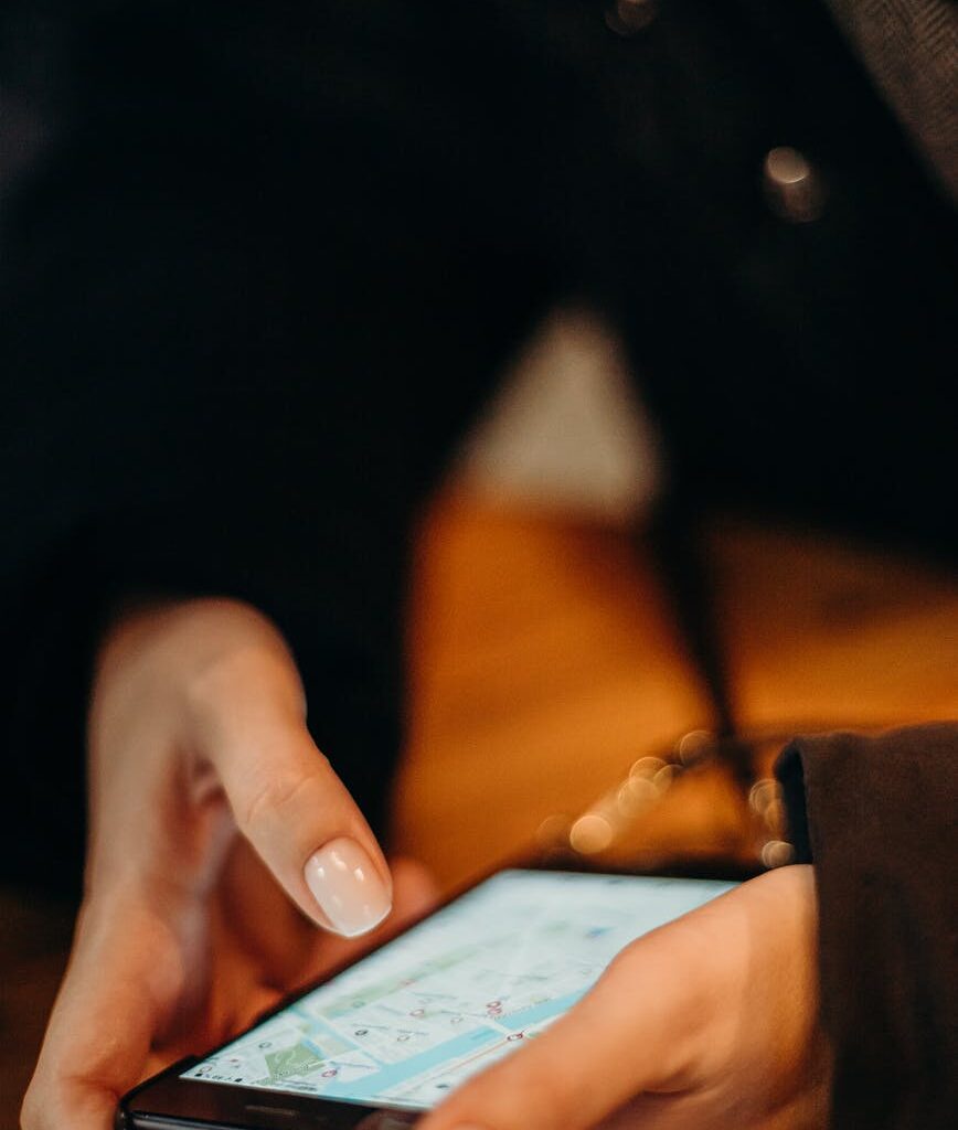 person holding black and white card