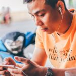 man using mobile phone