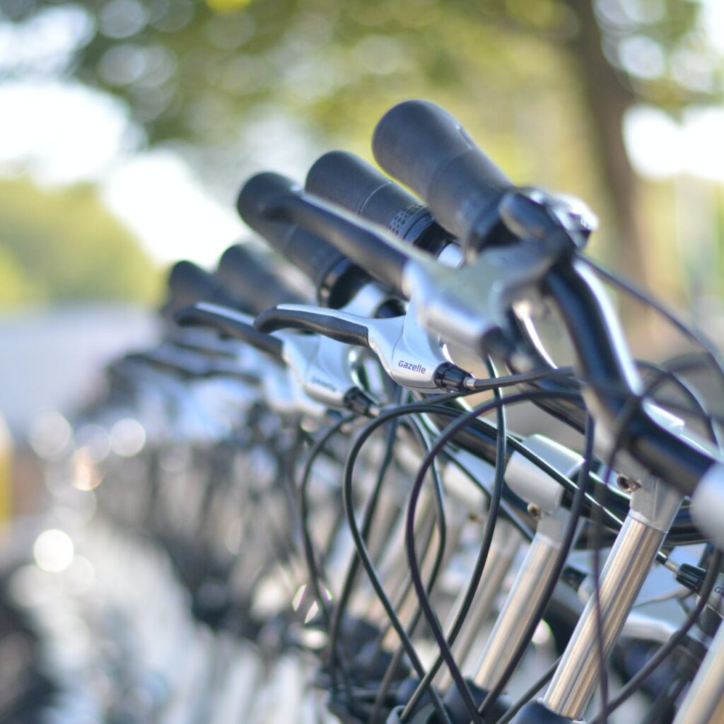 gray and black bicycles during daytime
