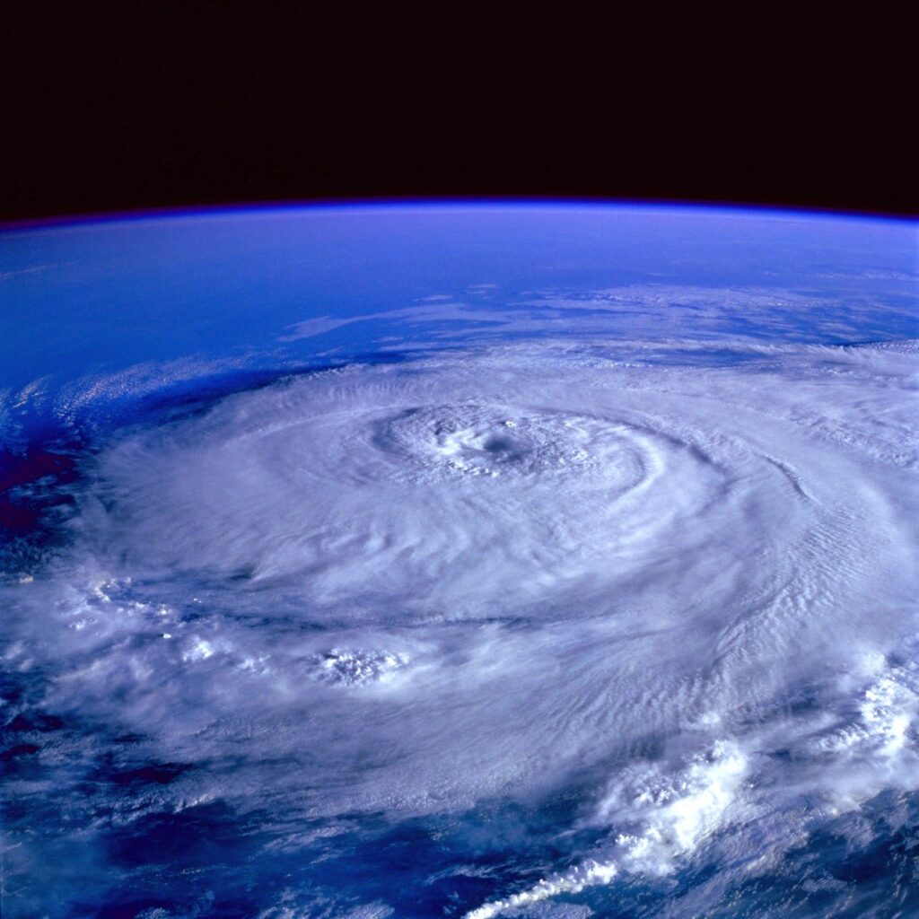 eye of the storm image from outer space