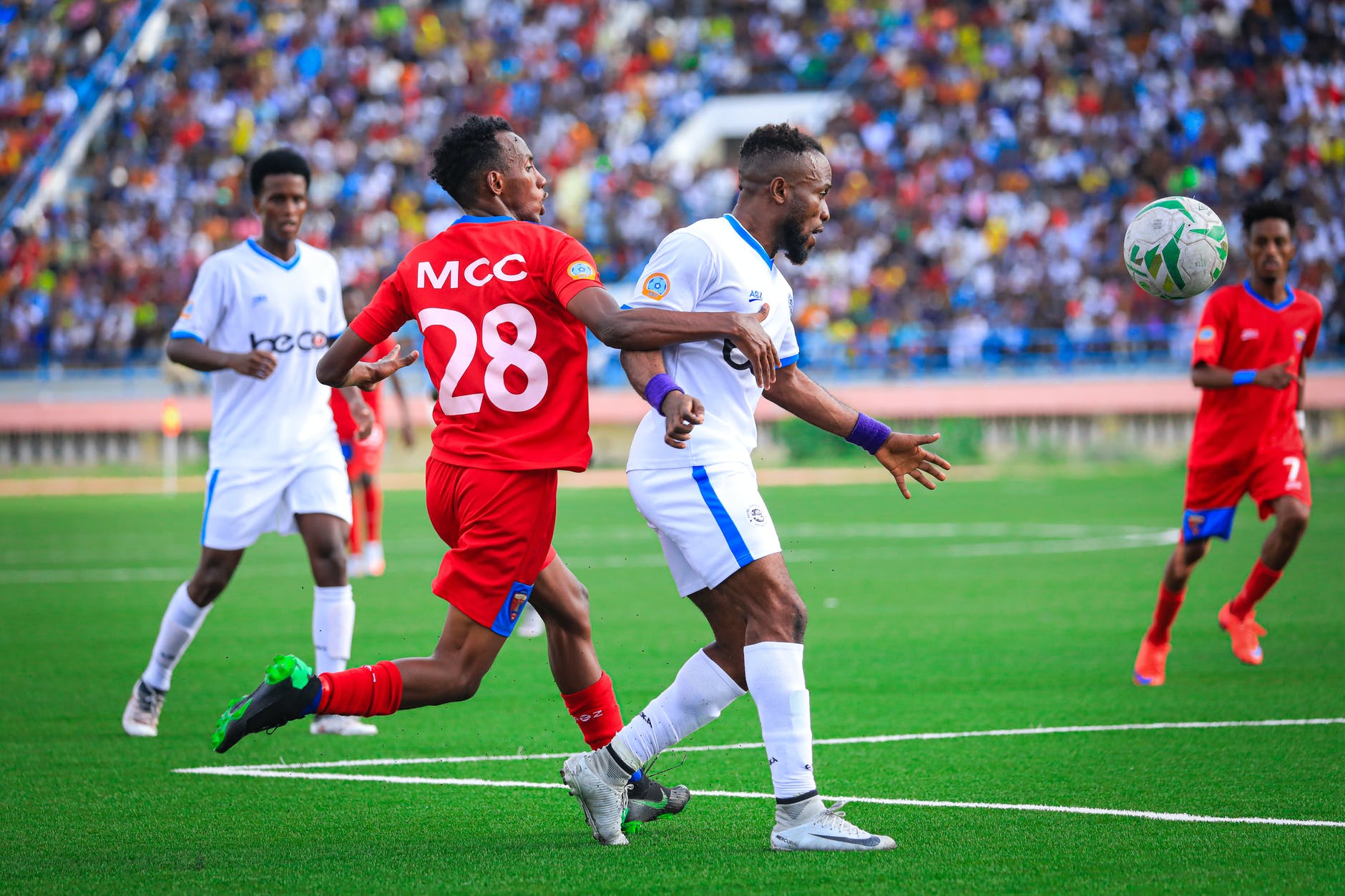 men playing football
