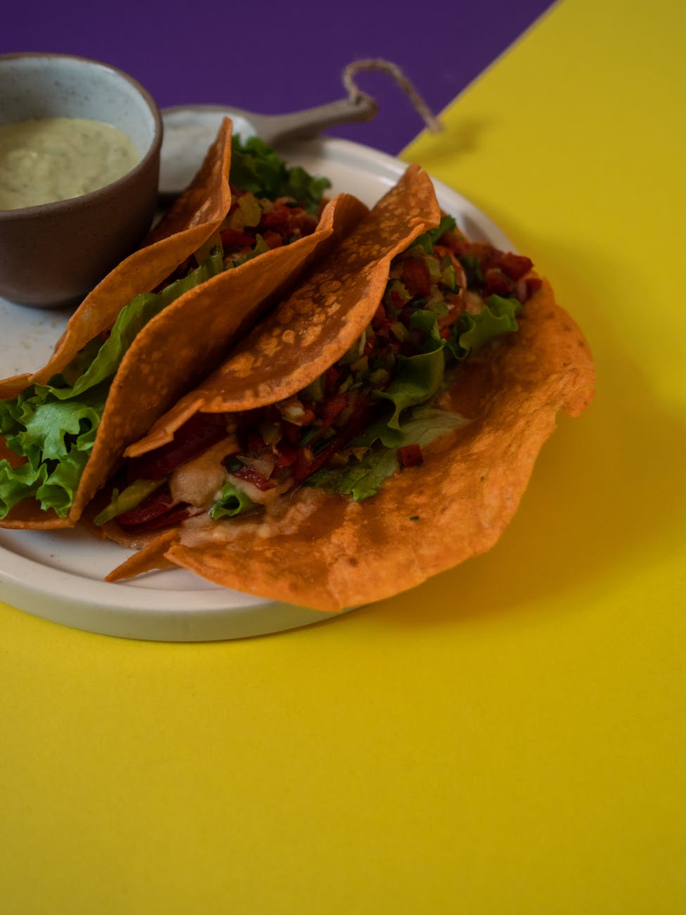 tacos on white ceramic plate
